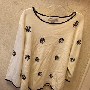 3/4 sleeve sweater top